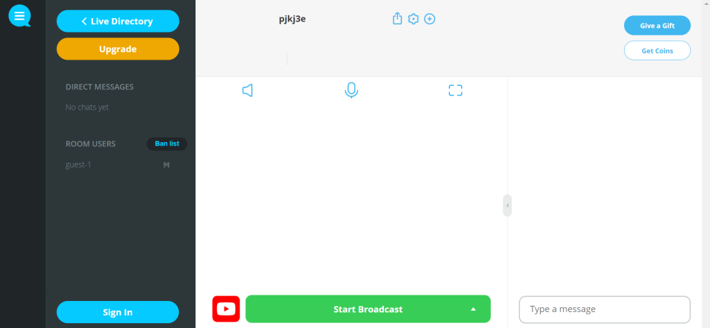 Tinychat interface